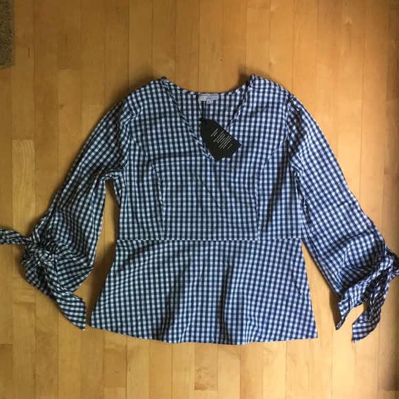 NEW J.Crew Universal Standard stretch gingham M - Picture 6 of 13